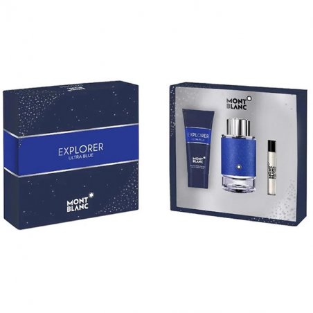 Set Mont Blanc Explorer Ultra Blue, Barbati, Eau De Parfum 100ml Gel De Dus 100ml Eau De Parfum 7.5ml