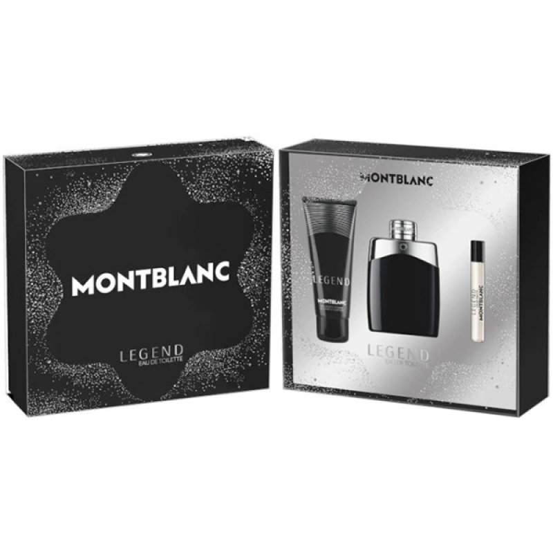 Set Mont Blanc Legend, Barbati, Eau De Toilette 100ml Eau De Toilette 7.5ml Gel De Dus 100ml