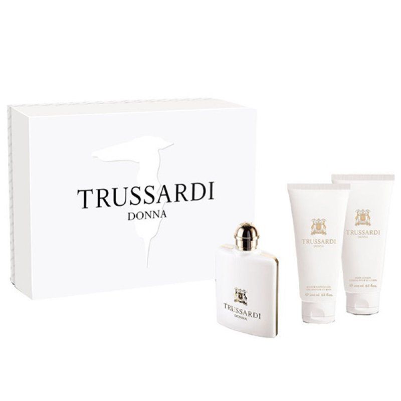 Set Trussardi Donna, Femei, Eau De Parfum 100ml Lotiune Corp 200ml Gel De Dus 200ml