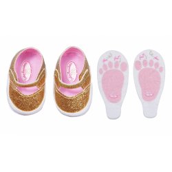 Baby Annabell Shoes gold insoles 43cm Doll shoes