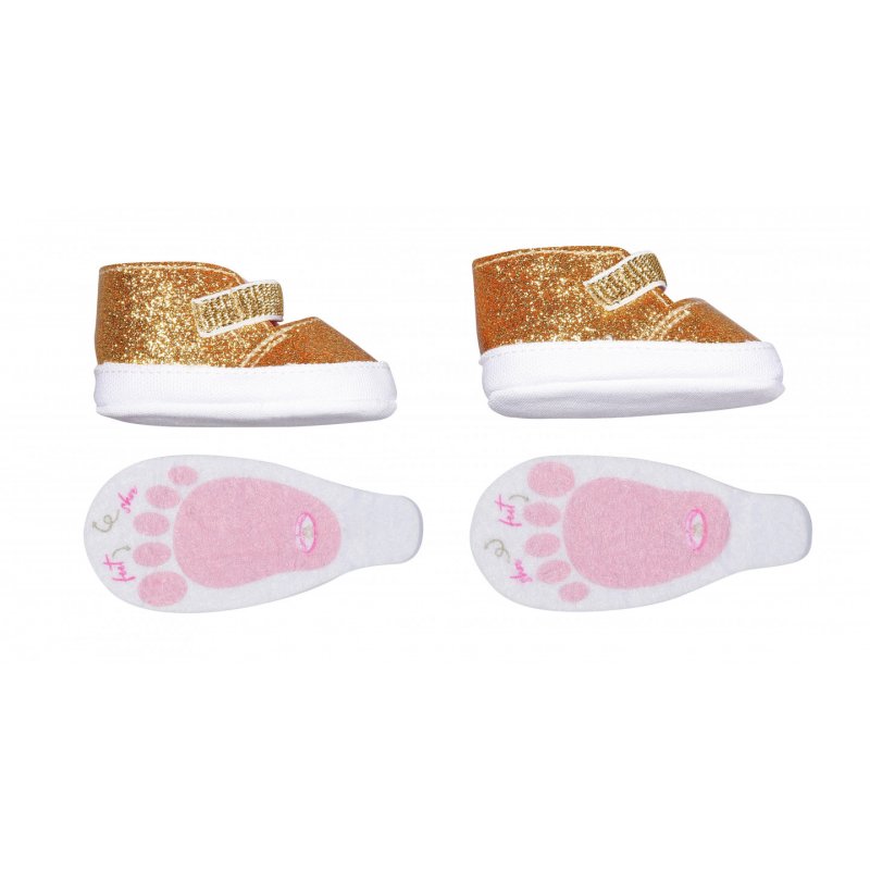 Baby Annabell Shoes gold insoles 43cm Doll shoes