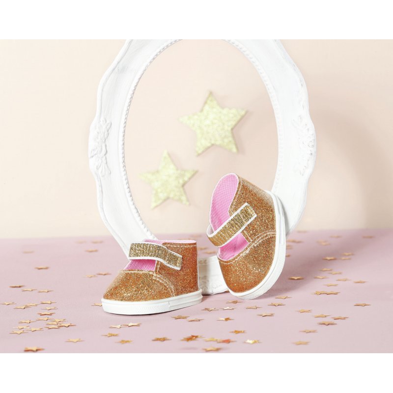Baby Annabell Shoes gold insoles 43cm Doll shoes