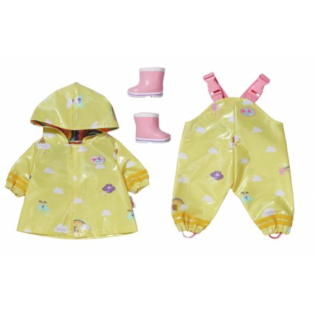 BABY born® Deluxe Regen Outfit 43cm (gelb/pink)