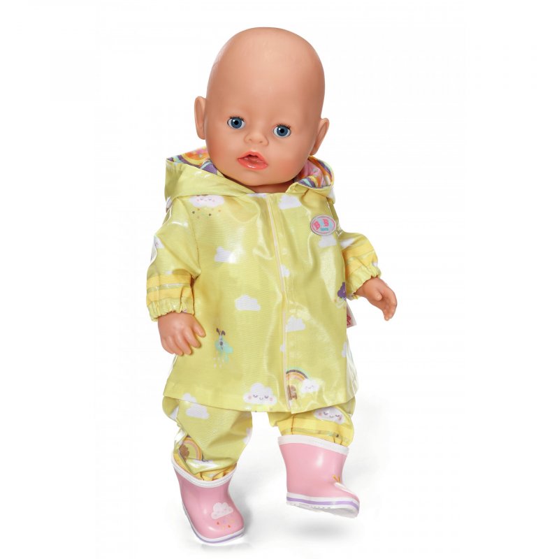 BABY born® Deluxe Regen Outfit 43cm (gelb/pink)