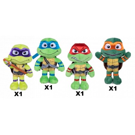 TMNT MOVIE ASST PELUCHE 28CM