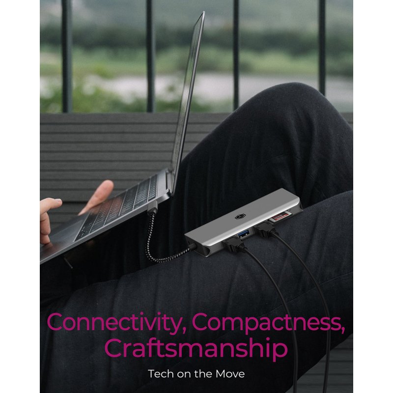 ICY BOX IB-DK4061-CPD Avec fil USB 3.2 Gen 1 (3.1 Gen 1) Type-C Gris