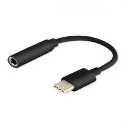 Savio AK-35/B changeur de genre de câble USB Type 3.1 C Jack 3.5mm Noir
