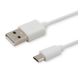 Savio CL-123 câble USB 1 m USB 2.0 USB A Micro-USB B Blanc