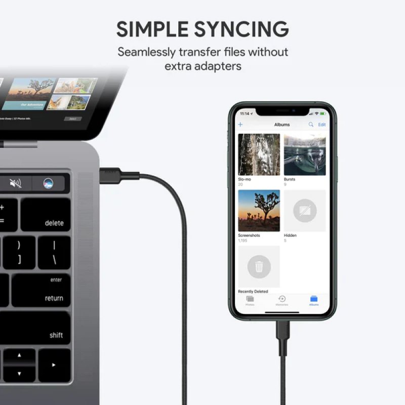 AUKEY CB-CL02 1,2 m Noir