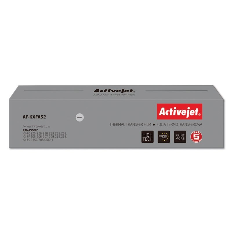 Activejet Feuille de copie AF-KXFA52 (remplacement Panasonic KX-FA52 Supreme noir)