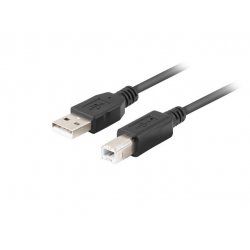 Lanberg CA-USBA-15CU-0010-BK câble USB 1 m USB 2.0 USB B Noir