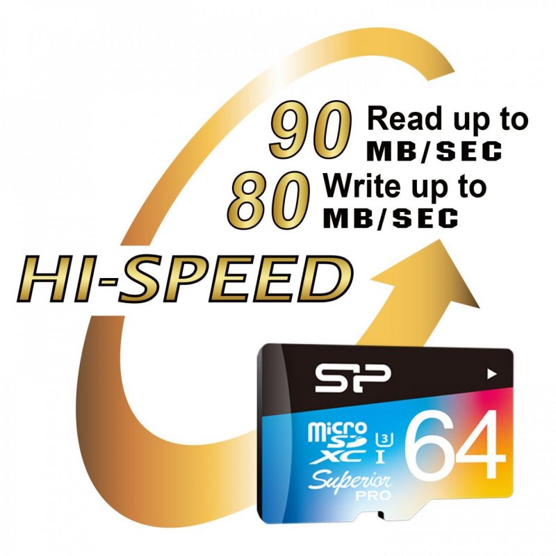 Silicon Power Superior Pro 64 Go MicroSDXC UHS-III Classe 10