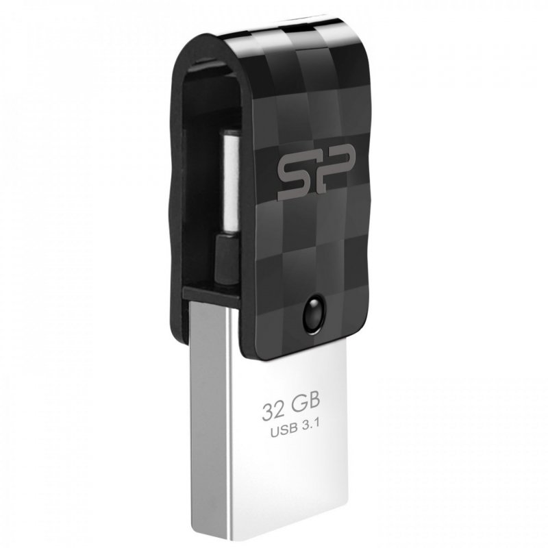 Silicon Power Mobile C31 lecteur USB flash 32 Go USB Type-A / USB Type-C 3.2 Gen 1 (3.1 Gen 1) Noir, Argent