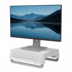 Fellowes Computer Monitor Stand with 3 Height Adjustments - Breyta Monitor Riser with Cable Management - Ergonomic