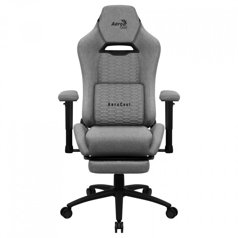 Aerocool ROYALASHGR Premium Ergonomic Gaming Chair Legrest Aeroweave Technology Grey