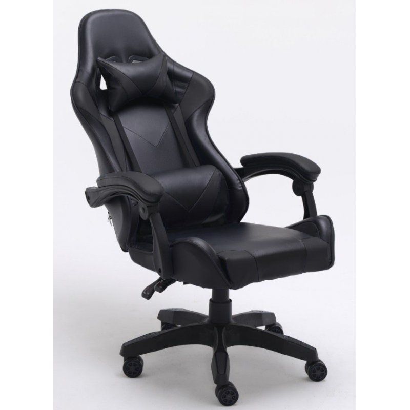 Topeshop FOTEL REMUS CZERŃ chaise et fauteuil de bureau Siège rembourré Dossier rembourré