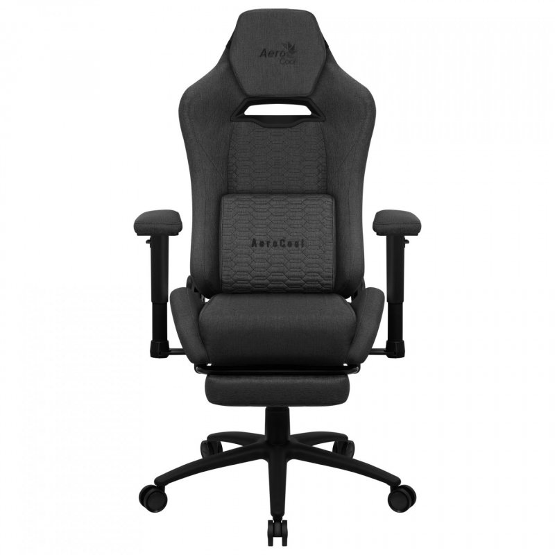 Aerocool ROYALASHBK Premium Ergonomic Gaming Chair Legrests Aeroweave Technology Black