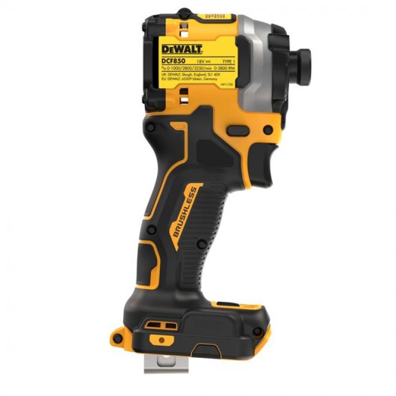 DeWALT DCF850N-XJ visseuse électrique et visseuse à percussion 3250 tr/min Noir, Jaune