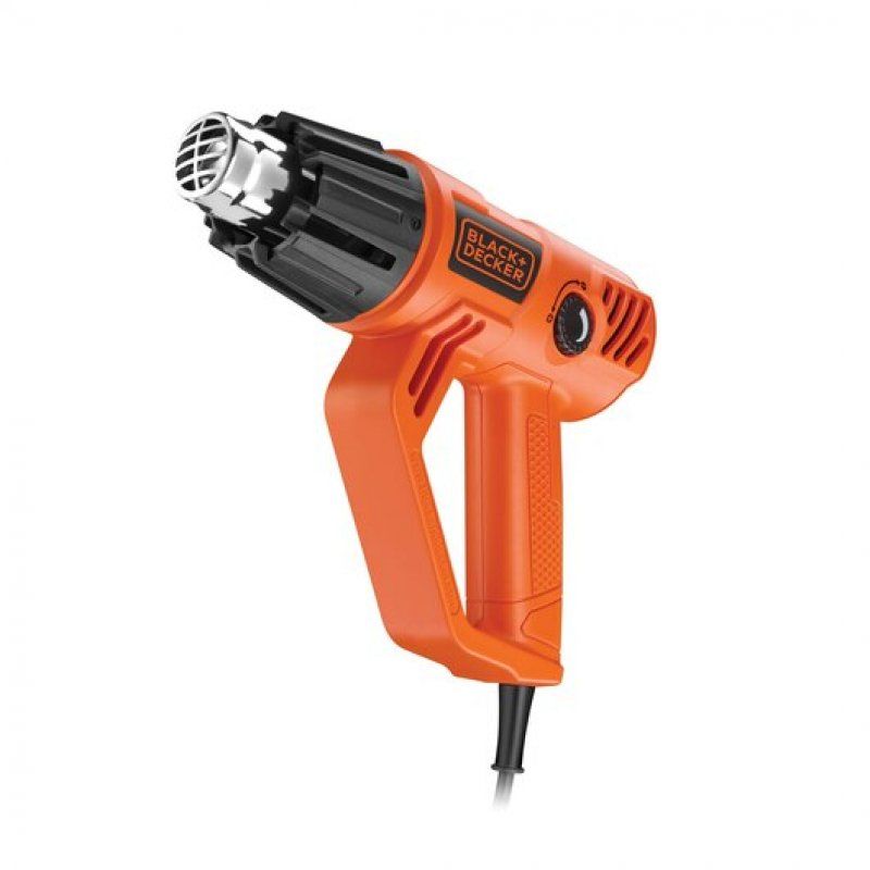 Black & Decker KX2001-QS pistolet thermique Pistolet d’air chaud 500 l/min 600 °C 2000 W Noir, Orange