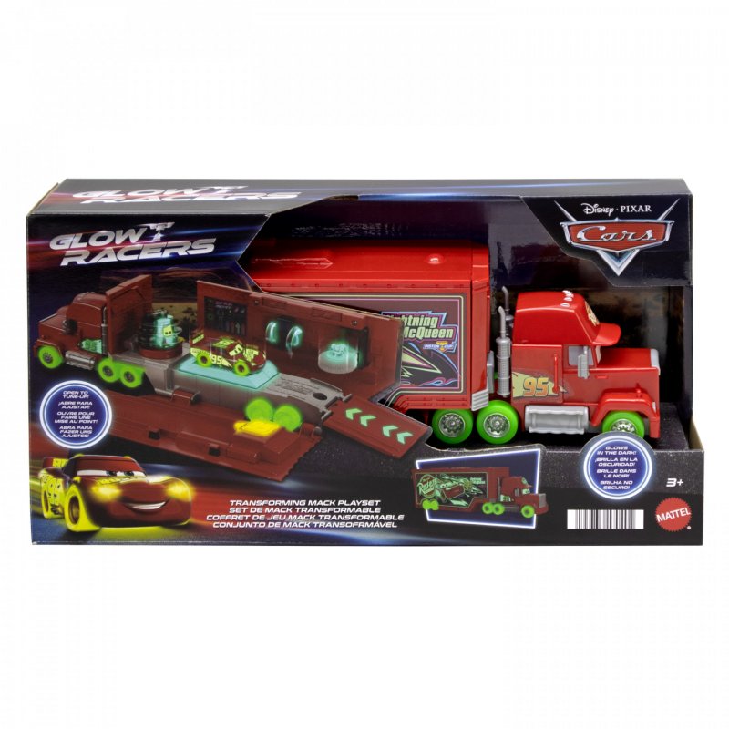 Disney Pixar Cars Disney and Pixar Cars Glow Racers Transforming Mack Playset