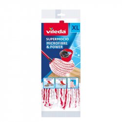 Vileda Microfibre & Power Mop head Red, White