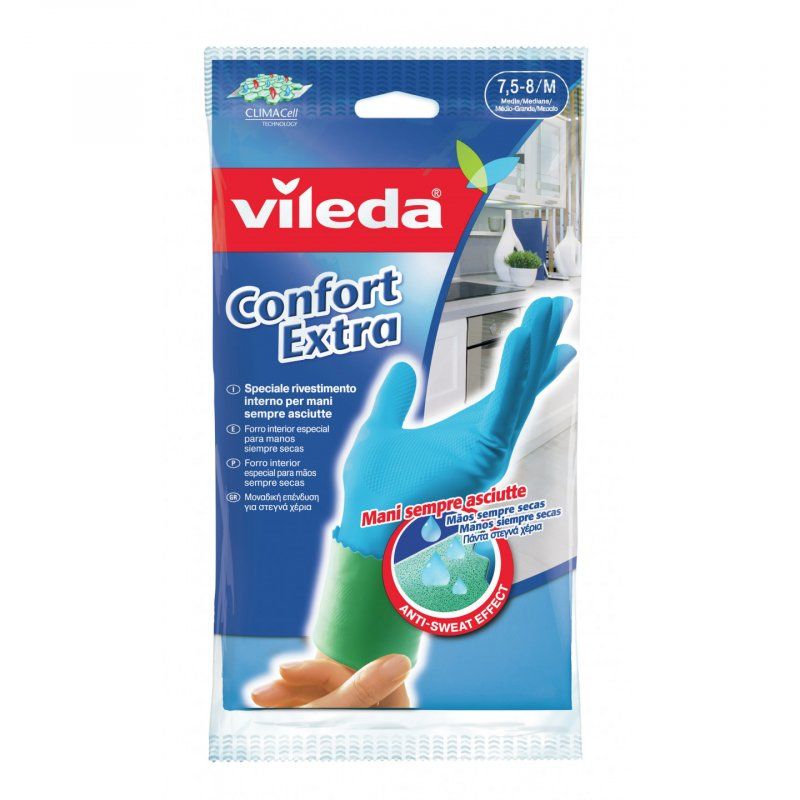 Vileda Confort Extra Gants de cuisine Bleu, Gris Latex 1 pièce(s)
