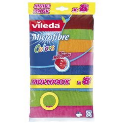 Cleaning Cloth Vileda Microfibre Colors 8 pcs