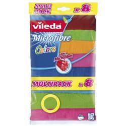 Vileda 148394 cleaning cloth Microfibre, Polyamide, Polyester Multicolour 8 pc(s)