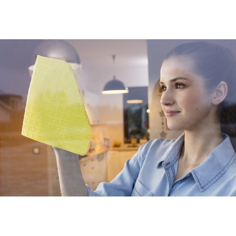 Vileda 151708 Chiffon de nettoyage Microfibre, Polyacétate de vinyle Jaune 1 pièce(s)