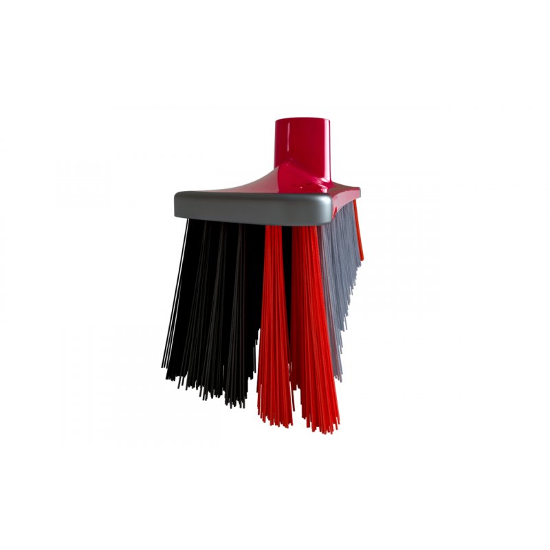 Vileda 142156 balai Intérieure Balai à poils souples / durs Polyéthylène téréphthalate (PET) Noir, Gris, Rouge