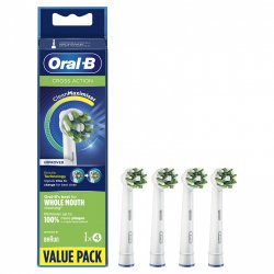 Oral-B CrossAction 80338435 tête de brosses 4 pièce(s) Blanc