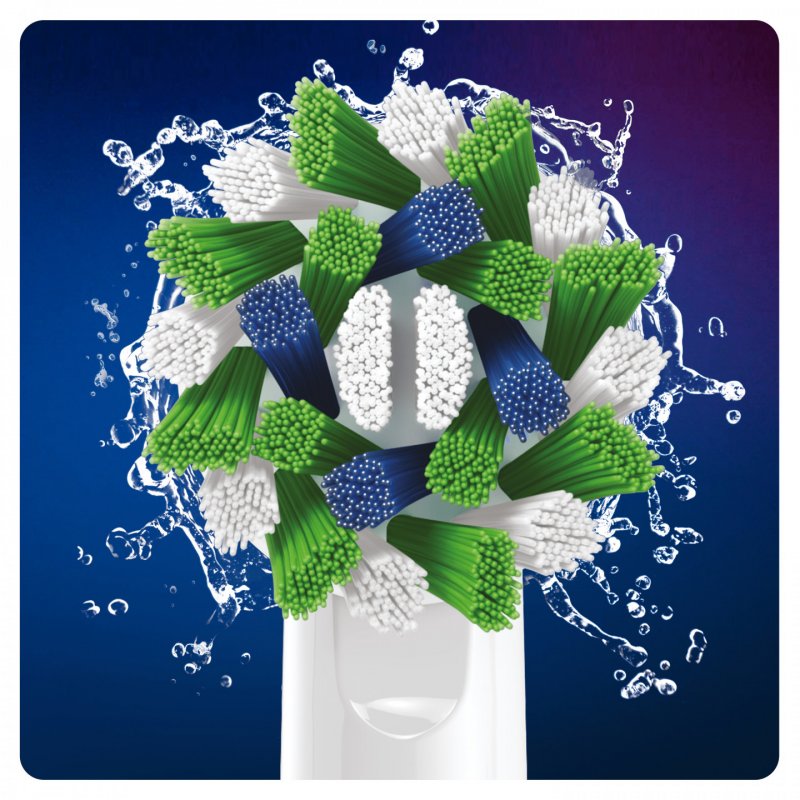 Oral-B CrossAction 80338435 tête de brosses 4 pièce(s) Blanc