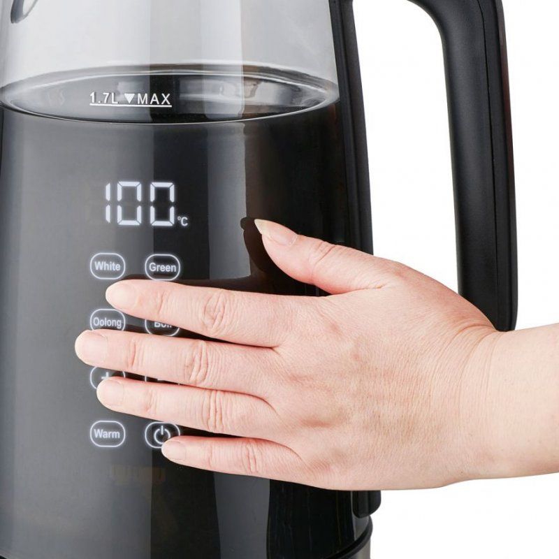 ELDOM C530 NEVO electric kettle 1.7 L 2200 W Black Transparent