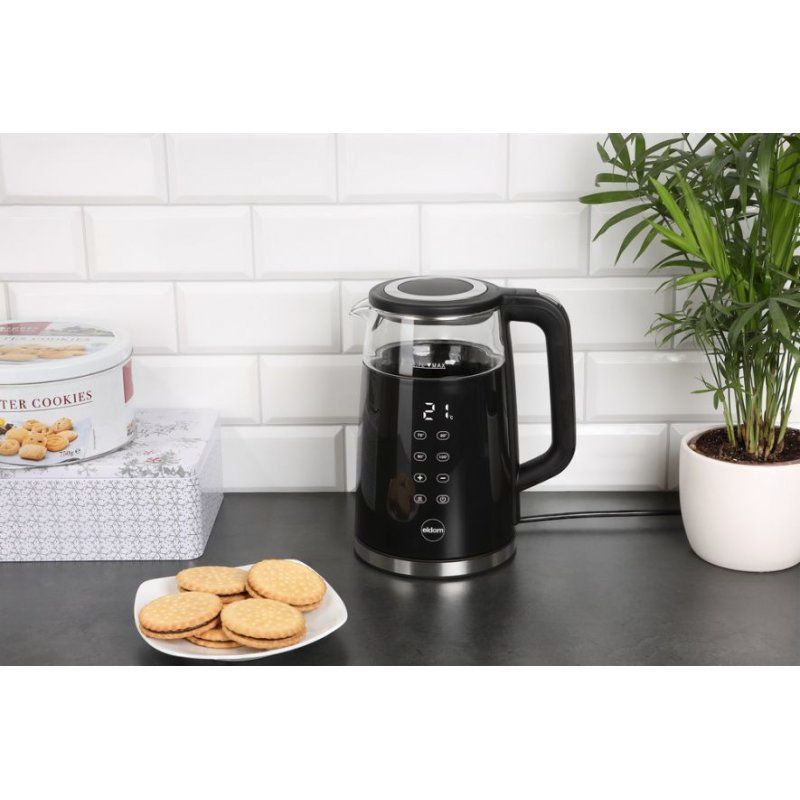 ELDOM C530 NEVO bouilloire 1,7 L 2200 W Noir, Transparent