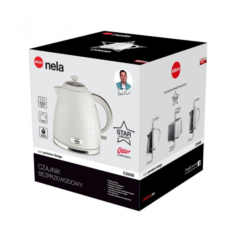 ELDOM C265B NELA bouilloire 1,7 L 2000 W Blanc