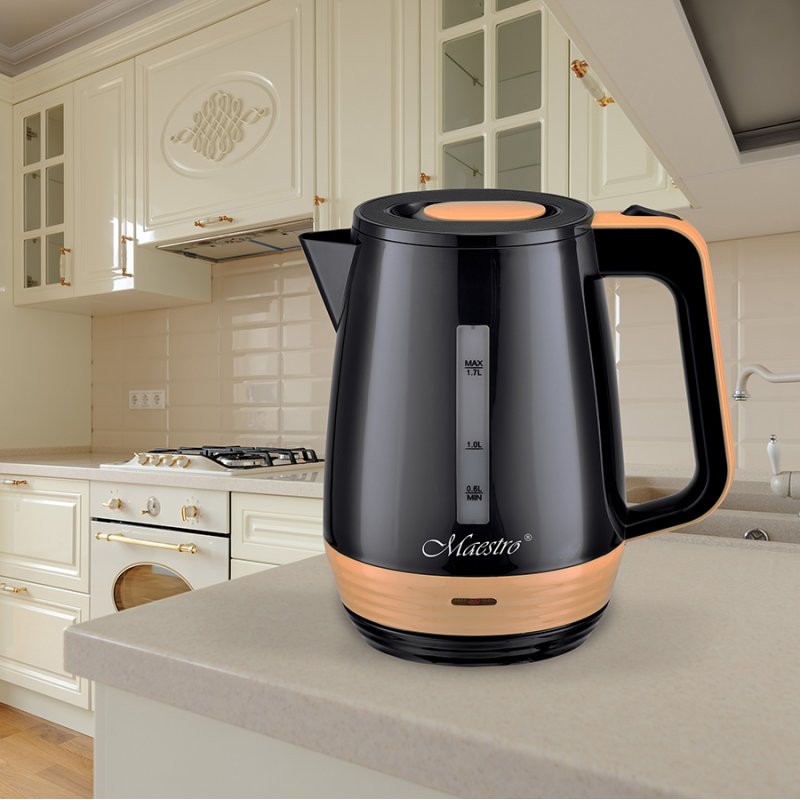 Feel-Maestro MR033 black electric kettle 1.7 L 2200 W