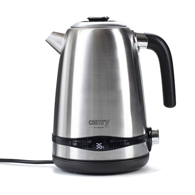 Camry Premium CR 1291 electric kettle 1.7 L 2200 W Black, Stainless steel