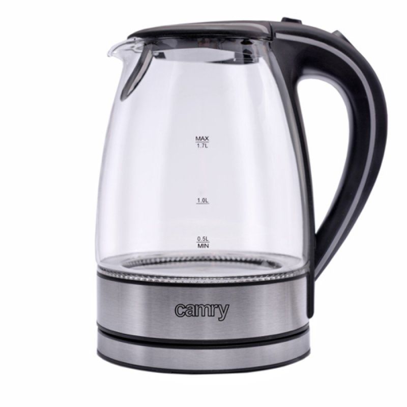 Camry Premium CR 1290 electric kettle 1.7 L 2000 W Black, Transparent