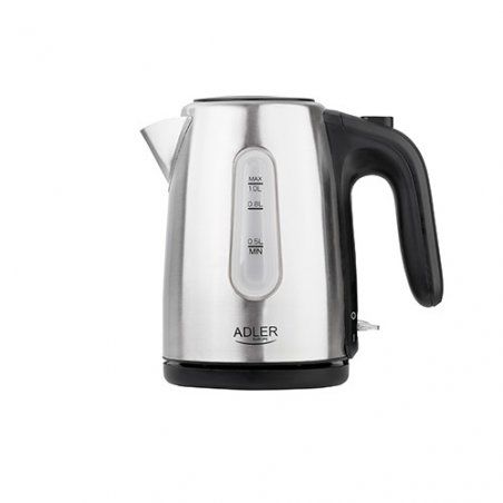 Adler AD 1273 electric kettle 1 L 1200 W Black Hazelnut Stainless steel