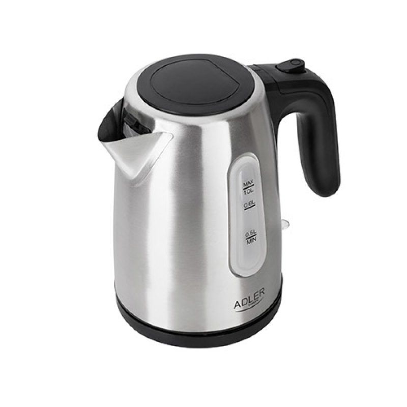 Adler AD 1273 electric kettle 1 L 1200 W Black Hazelnut Stainless steel