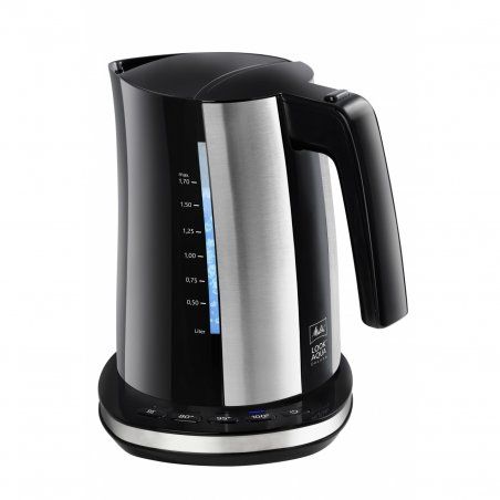 Melitta 6766976 electric kettle 1.7 L 2400 W Black, Stainless steel