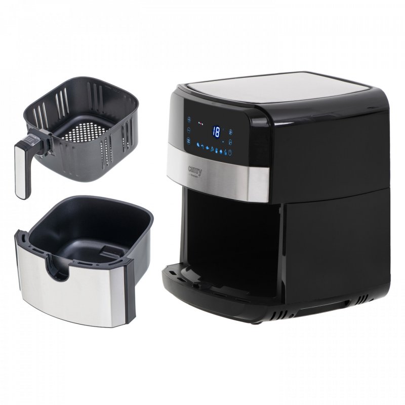 Camry Premium CR 6311 fryer Single 5 L Stand-alone 2500 W Hot air fryer Black, Stainless steel