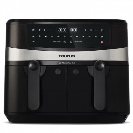 Taurus Air Fry Digital Duo Double 9 L 2200 W Friteuse d’air chaud Noir