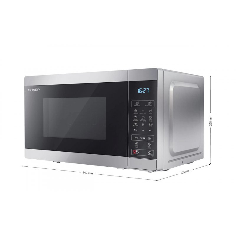 Sharp YC-MG02E-S microwave Countertop Combination microwave 20 L 800 W Black Steel