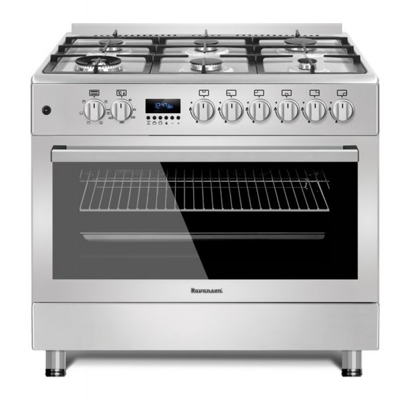 Ravanson KWGE-K90-6 TOP CHEF four et cuisinière Electrique Gaz Acier inoxydable B