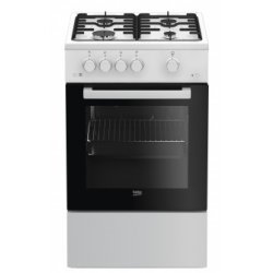 Beko FSG52020FW four et cuisinière Gaz Noir, Blanc