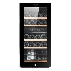 Adler AD 8080 wine cooler Compressor wine cooler Freestanding Black 24 bottle(s)