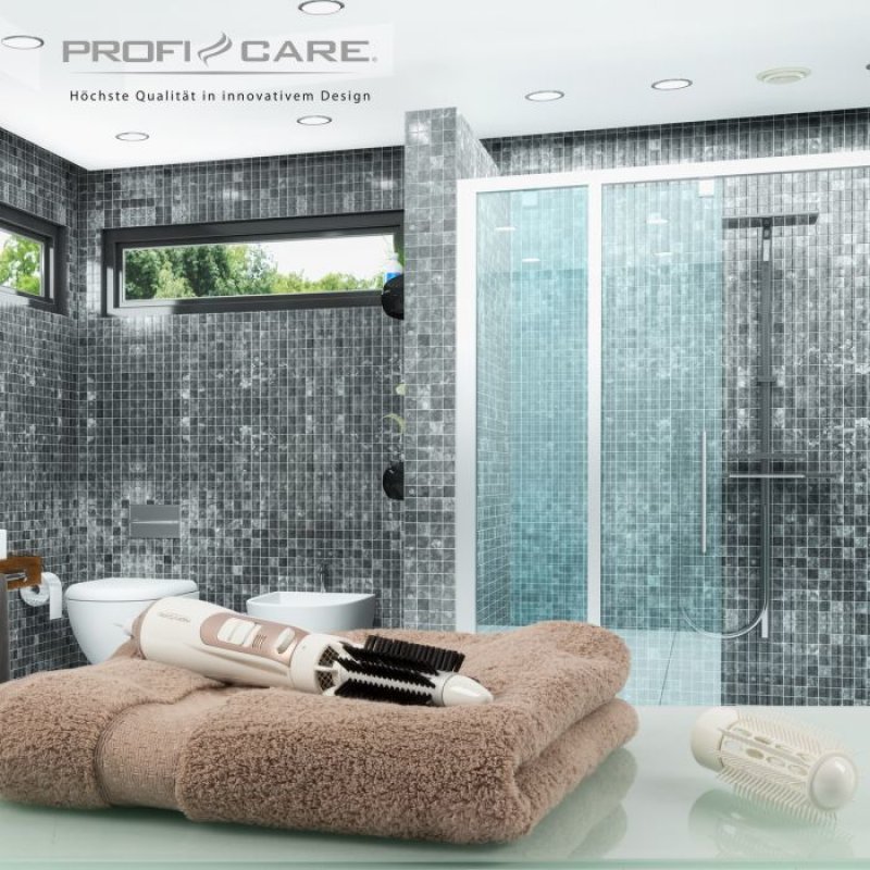 ProfiCare PC-HAS 3011 Brosse soufflante à air chaud À chaleur Champagne, Blanc 800 W