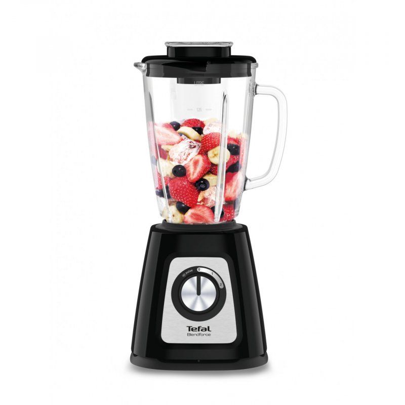 Tefal BlendForce II BL4358 blender 1.25 L Tabletop blender 800 W Black Brushed steel