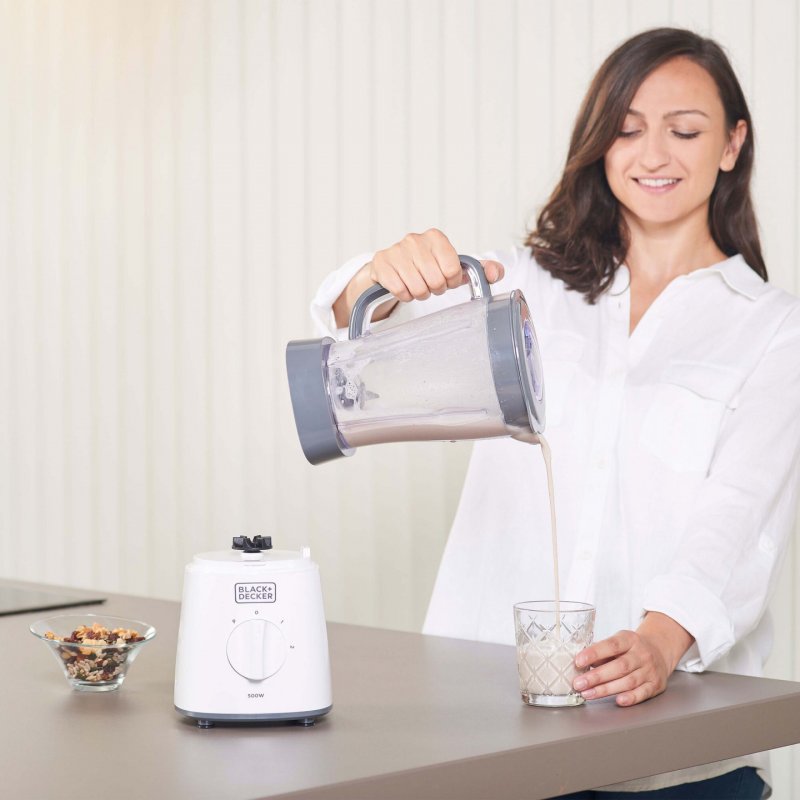 Black & Decker BXJB500E blender 1.5 L Tabletop blender 500 W White